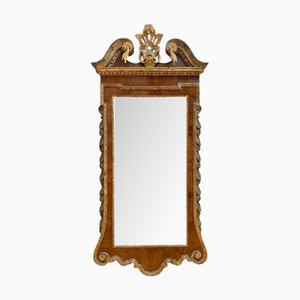 Tall George II Gilt Wood and Walnut Pier Mirror, 1760s