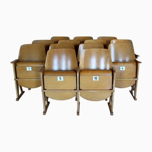 Sedie da cinema vintage di Ton, anni '60, set di 13