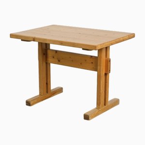 Table de Salle à Manger en Pin par Charlotte Perriand pour Les Arcs, France, 1970s