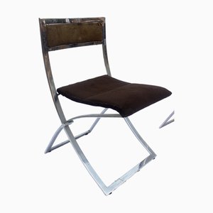 Sillas de comedor plegables Luisa vintage de Marcello Cuneo para Mobel Italia, años 70. Juego de 2
