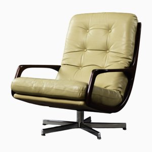 Moderner deutscher Mid-Century Ledersessel von Eugen Schmidt für Soloform, 1960er