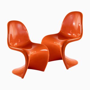 Panton Chairs by Verner Panton for Herman Miller, 1970s, Set of 2