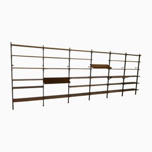 Mid-Century Shelving System in Wood and Metal by Olof Pira, Sweden, 1960s