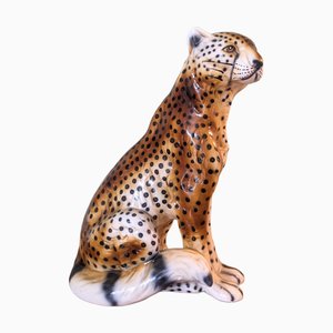 Léopard Vintage en Céramique, Italie, 1960s