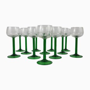 Alsace Wine Glasses, 1970s, Set of 12