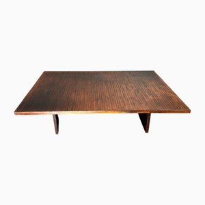 Low Japandi Wabi Sabi Bamboo Coffee Table by Axel Vervoordt, 1980s