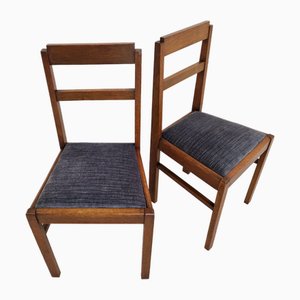 Art Deco Side Chairs, 1930s, Set of 2