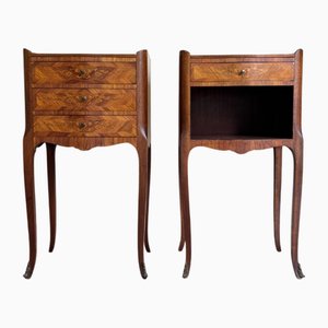 Tables de Chevet en Noyer, France, Set de 2