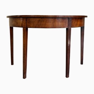 Large Demi Lune Console Table in Mahogany