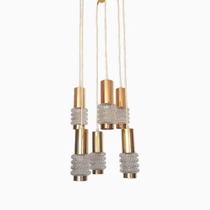 Cascade Lamp with Six Pendulums by Gebr. Leclaire & Schäfer, 1960s