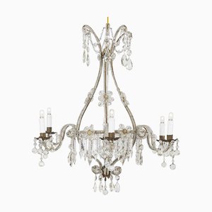 Kronleuchter aus Kristallperlen, Frühe 1900er