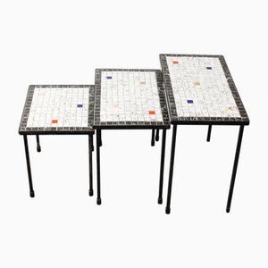 Nesting Tables in Metal, Set of 3