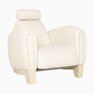 Poltrona DS-57 in pelle color crema di De Sede