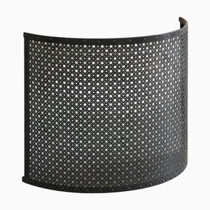 Large Antique Demi-Lune Fire Screen in Wrought Iron, 1890s