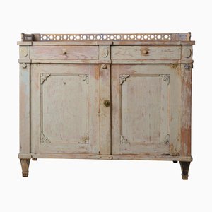 Swedish Gustavian Sideboard with Hand-Carved Decorations