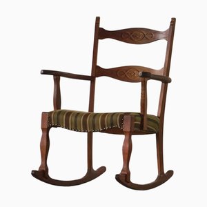 Mecedora danesa Mid-Century moderna de roble de Henning Kjærnulf, años 60. Juego de 2