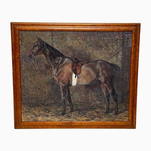 Hunter Mare of the Chiddingfold, 1920s, Chalk and Canvas, Framed