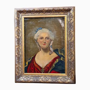 Dama aristocratica, XVIII secolo, Olio su tela, con cornice