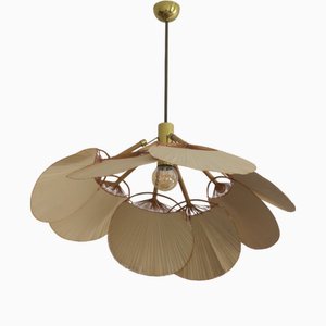 Uchiwa Pendant with Bamboo Fans by Ingo Maurer, 1970s