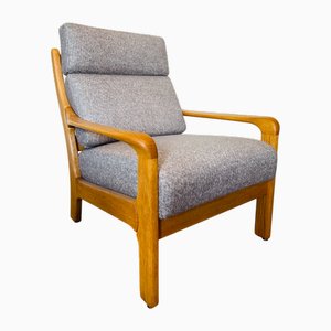 Vintage Oak Lounge Armchair, West Europe, 1970s