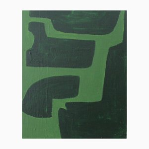 Bodasca, Composition abstraite verte sur verte, 2025, Acrylique sur Toile