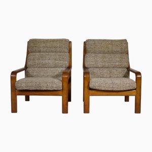 Mid-Century Teak High Back Chairs from L. Olsen & Søn Møbelfabrik, Denmark, 1960s, Set of 2