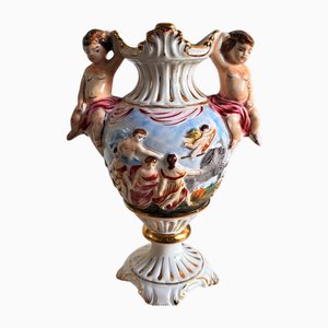 Vintage Keramikvase von Capodimonte, 1950er
