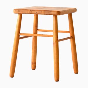 Skandinavischer Hocker aus Eiche, 1950er