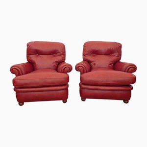 Leather Chairs from Poltrona Frau, 1980s, Set of 2