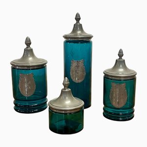 Toiletry Bottles from Etain À La Rose, 1970s, Set of 4