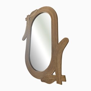 Large Wall Mounted Mirror attributed to Vivai del Sud, 1970s