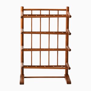 Vintage Scandinavian Birch Magazine Rack, 1940s