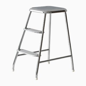 Scala vintage in acciaio e formica, Scandinavia, anni '60