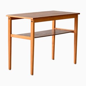 Skandinavischer Vintage Couchtisch aus Buche & Teak, 1950er