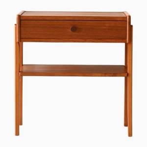 Scandinavian Teak Bedside Table, 1950s-1960s