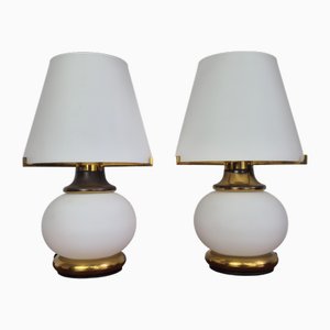 Moderne Italienische Murano Glas Tischlampen von F. Fabbian, 1960er, 2er Set