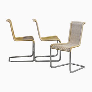 B20 Cane and Chrome Cantilever Dining Chair attributed to Tecta, 2000s