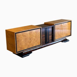 Credenza Art Déco in radica laccata, anni '30