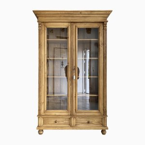 Antique Farmhouse Display Cabinet in Spruce