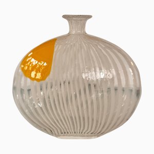 Filigrana Murano Glas Kissenvase, Dino Martens zugeschrieben, 1950er-1960er
