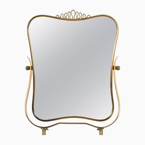 Miroir de Table Ajustable en Laiton attribué à Gio Ponti pour Fontana Arte, Italie, 1940s