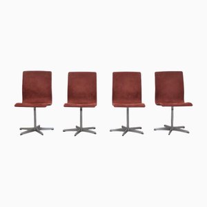 Early Oxford Swivel Chairs by Arne Jacobsen for Fritz Hansen, 1966, Set of 4