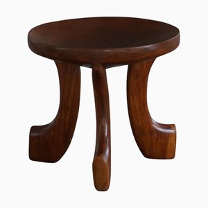 Mid-Century Oromo Hocker aus handgeschnitztem Holz, Äthiopien, 1950er