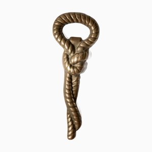 Vintage Brass Rope and Knot Bottle Opener, Italy, 1960s