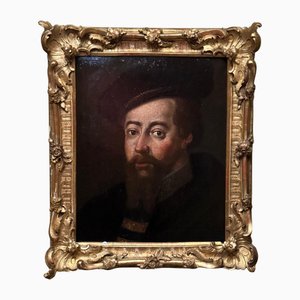 Spanish School Artist, Portrait of Philip II, 17th Century, Oil on Canvas, Framed