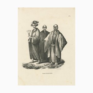Brodtmann, Chinese Figures in Tradional Attire, 1827, Lithograph