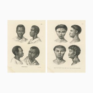 Brodtmann, African Peoples, 1827, Lithographs, Set of 2