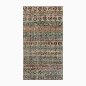 Tappeto vintage con motivo floreale geometrico policromo