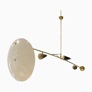 Lampada da soffitto Mid-Century in ottone