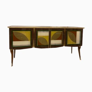 Vintage Murano Glass Sideboard, Italy, 1970s